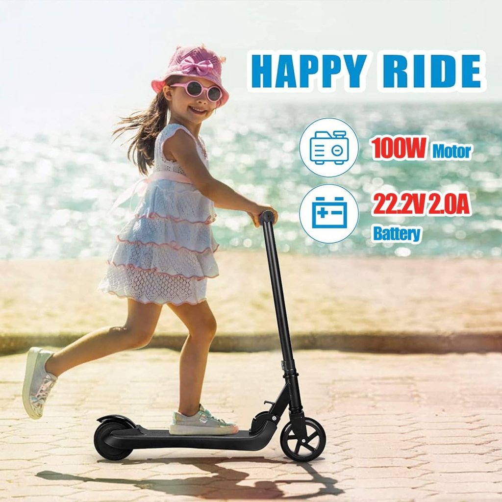 Ridingtimes Electric Scooter for Kids Ages 4-10, Up to 6.2Mph 80 Min Ride Time, Kids Power Scooter with Adjustable Height, Foldable Escooter for Boys Girls Ridingtimes Electric Scooter for Kids Ages 4-10, Up to 6.2Mph 80 Min Ride Time, Kids Power Scooter with Adjustable Height, Foldable Escooter for Boys Girls