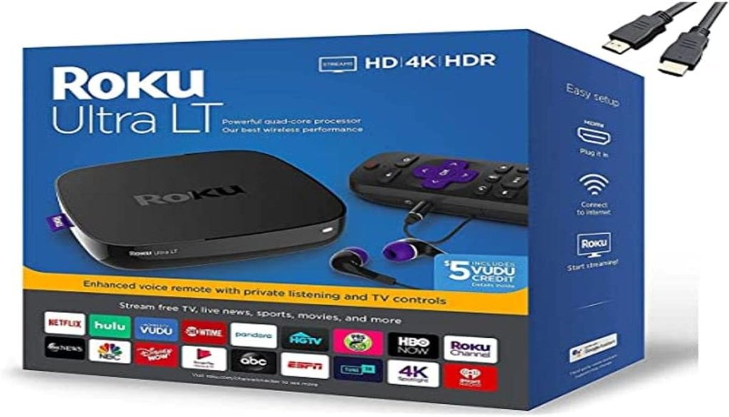 Roku Ultra LT Streaming Media Player 4K/HD/HDR w/ 4K HDMI Cable Roku Ultra LT Streaming Media Player 4K/HD/HDR w/ 4K HDMI Cable