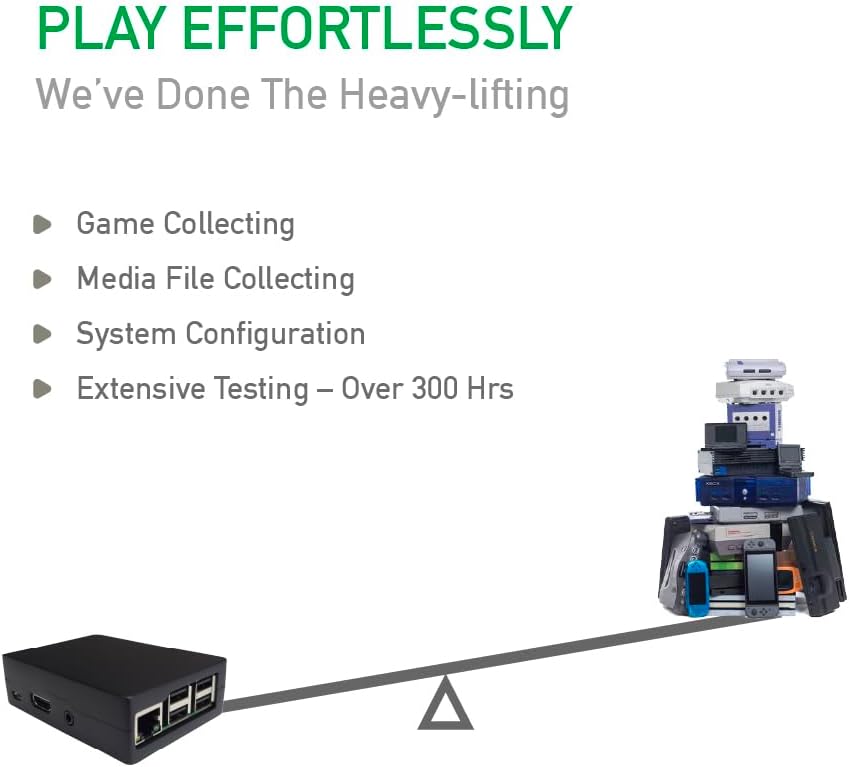 Sonicon Preloaded Retro Game Console Raspberry Pi Based w/Batocera Retropie Retroarch NES/SNES/SFC/Game Boy/Atari/Genesis/Mega Drive/Arcade/Mame/Emulation Station Emulator 12000+ Games