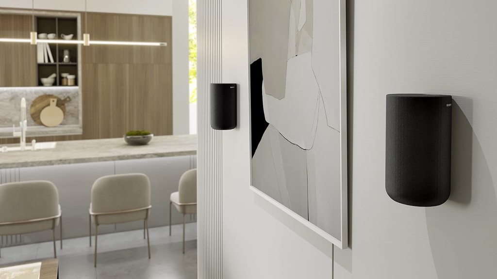 Sony SA-RS5 Wireless Rear Speakers with Built-in Battery for HT-A7000/A5000/A3000 and STR-AN1000,Black