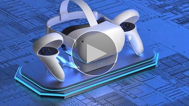 ToyBag Charging Dock Compatible for Oculus Quest 2, Charging Station for VR Headset with 2 Rechargeable Batteries and Magnetic Covers, Compatible with Oculus Quest 2 Accessories ToyBag Charging Dock Compatible for Oculus Quest 2, Charging Station for VR Headset with 2 Rechargeable Batteries and Magnetic Covers, Compatible with Oculus Quest 2 Accessories