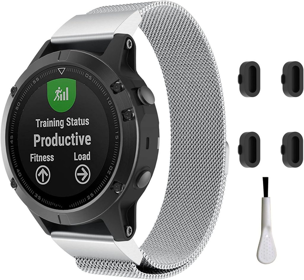 22mm Quick Easy Fit Milanese Loop Metal Watch Band, Compatible with Garmin Fenix 5/Fenix 5 Plus/Fenix 6/Fenix 6 Pro/Fenix 7/Forerunner 935/Forerunner 945/Approach S60/S62, Mesh Loop Stainless Steel Magnetic Clasp Replacement Wrist Watch Band Strap for Garmin Fenix Smartwatch 22mm Quick Easy Fit Milanese Loop Metal Watch Band, Compatible with Garmin Fenix 5/Fenix 5 Plus/Fenix 6/Fenix 6 Pro/Fenix 7/Forerunner 935/Forerunner 945/Approach S60/S62, Mesh Loop Stainless Steel Magnetic Clasp Replacement Wrist Watch Band Strap for Garmin Fenix Smartwatch