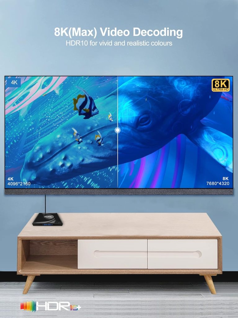 8K Android TV Box 13.0 2GB RAM 16GB ROM TV Box RK3528 Chip Support WiFi6 BT5.0 USB3.0 Ethernet LAN 3D HDR10 HD Video Streaming Box