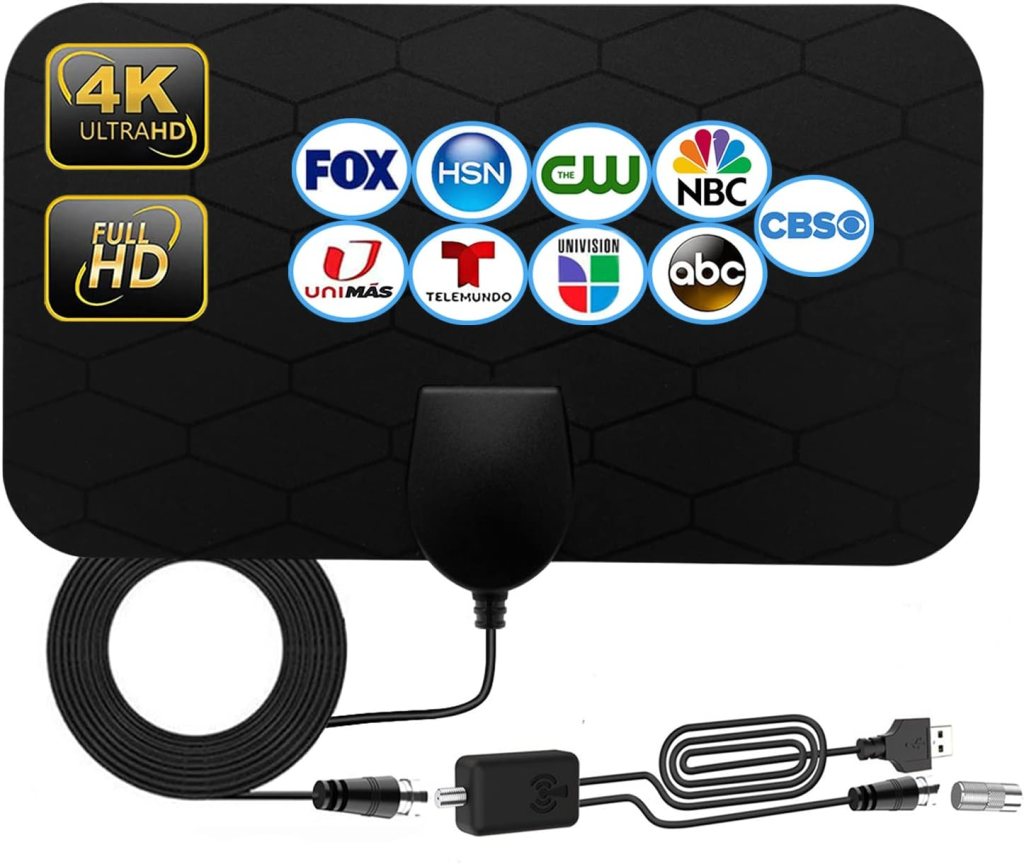 Antenna TV Digital HD Indoor,Portable TV Antenna for Local Channels,360°Reception,Support 4k 1080p Smart Television,Detachable Signal Amplifier- Local TV Channels,10ft Coaxial Cable -HDTV Antenna Antenna TV Digital HD Indoor,Portable TV Antenna for Local Channels,360°Reception,Support 4k 1080p Smart Television,Detachable Signal Amplifier- Local TV Channels,10ft Coaxial Cable -HDTV Antenna