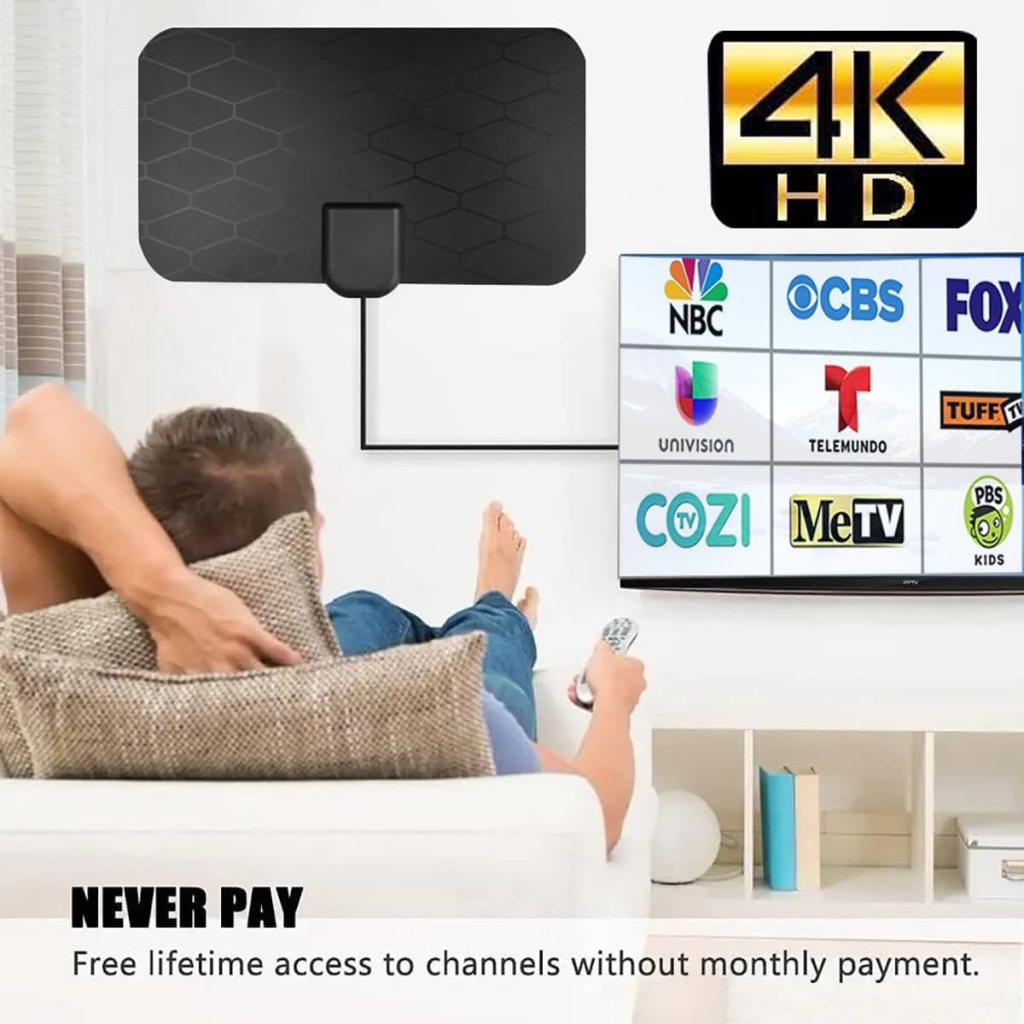 Antenna TV Digital HD Indoor,Portable TV Antenna for Local Channels,360°Reception,Support 4k 1080p Smart Television,Detachable Signal Amplifier- Local TV Channels,10ft Coaxial Cable -HDTV Antenna Antenna TV Digital HD Indoor,Portable TV Antenna for Local Channels,360°Reception,Support 4k 1080p Smart Television,Detachable Signal Amplifier- Local TV Channels,10ft Coaxial Cable -HDTV Antenna