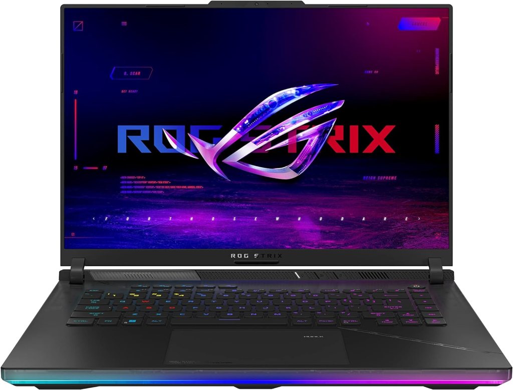 ASUS ROG Strix Scar 16 (2023) Gaming Laptop, 16” Nebula HDR QHD 240Hz/3ms, 1100 nits, Mini LED, GeForce RTX 4080, Intel Core i9-13980HX, 32GB DDR5, 1TB PCIe, Wi-Fi 6E, Windows 11 Pro,G634JZ-XS96,Black