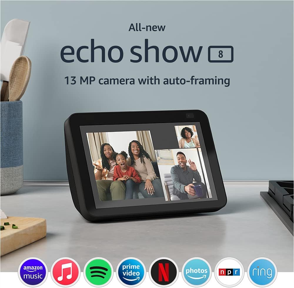 Certified Refurbished Echo Show 8 (2nd Gen, 2021 release) | HD smart display with Alexa and 13 MP camera | Glacier White Certified Refurbished Echo Show 8 (2nd Gen, 2021 release) | HD smart display with Alexa and 13 MP camera | Glacier White