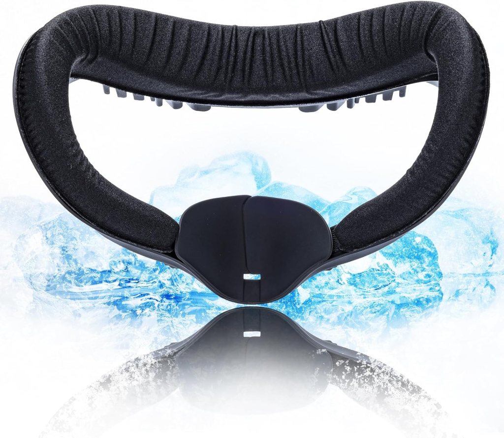 DESTEK Cooling Face Pad Compatible with Quest 2, Including Facial Interface and Removable Nose Guard - Accessories for Oculus/Meta Quest 2 - Face Cushion Face Cover Replacement DESTEK Cooling Face Pad Compatible with Quest 2, Including Facial Interface and Removable Nose Guard - Accessories for Oculus/Meta Quest 2 - Face Cushion Face Cover Replacement