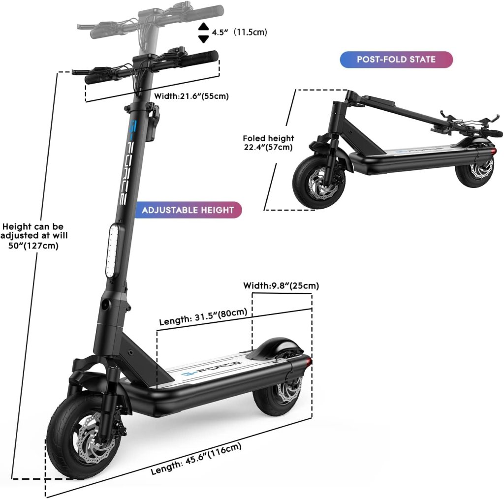 G-Force S10 Electric Scooter, 500W Motor 48V 12Ah Lithium Ion Battery Up to 30 Miles, Portable Folding Commuting Scooter for Adults, Dual Disc Brake G-Force S10 Electric Scooter, 500W Motor 48V 12Ah Lithium Ion Battery Up to 30 Miles, Portable Folding Commuting Scooter for Adults, Dual Disc Brake