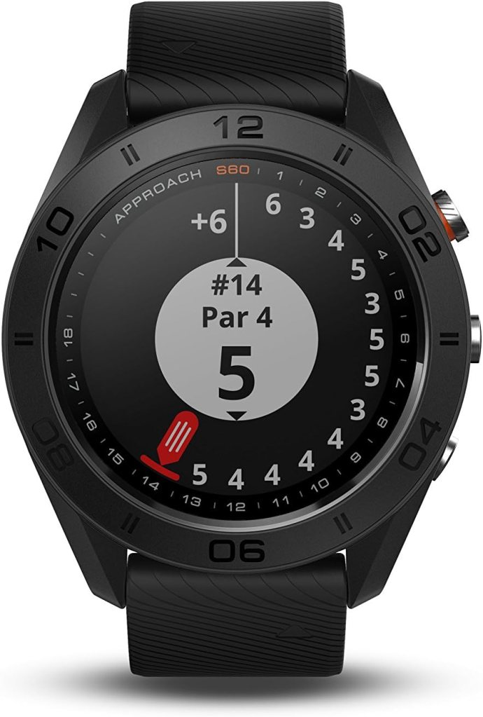 Garmin Approach S60, Premium GPS Golf Watch with Touchscreen Display and Full Color CourseView Mapping, Black w/ Silicone Band