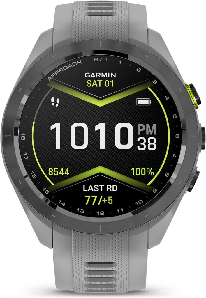 Garmin Approach S70, 42mm, Premium GPS Golf Watch, Powder Gray Garmin Approach S70, 42mm, Premium GPS Golf Watch, Powder Gray