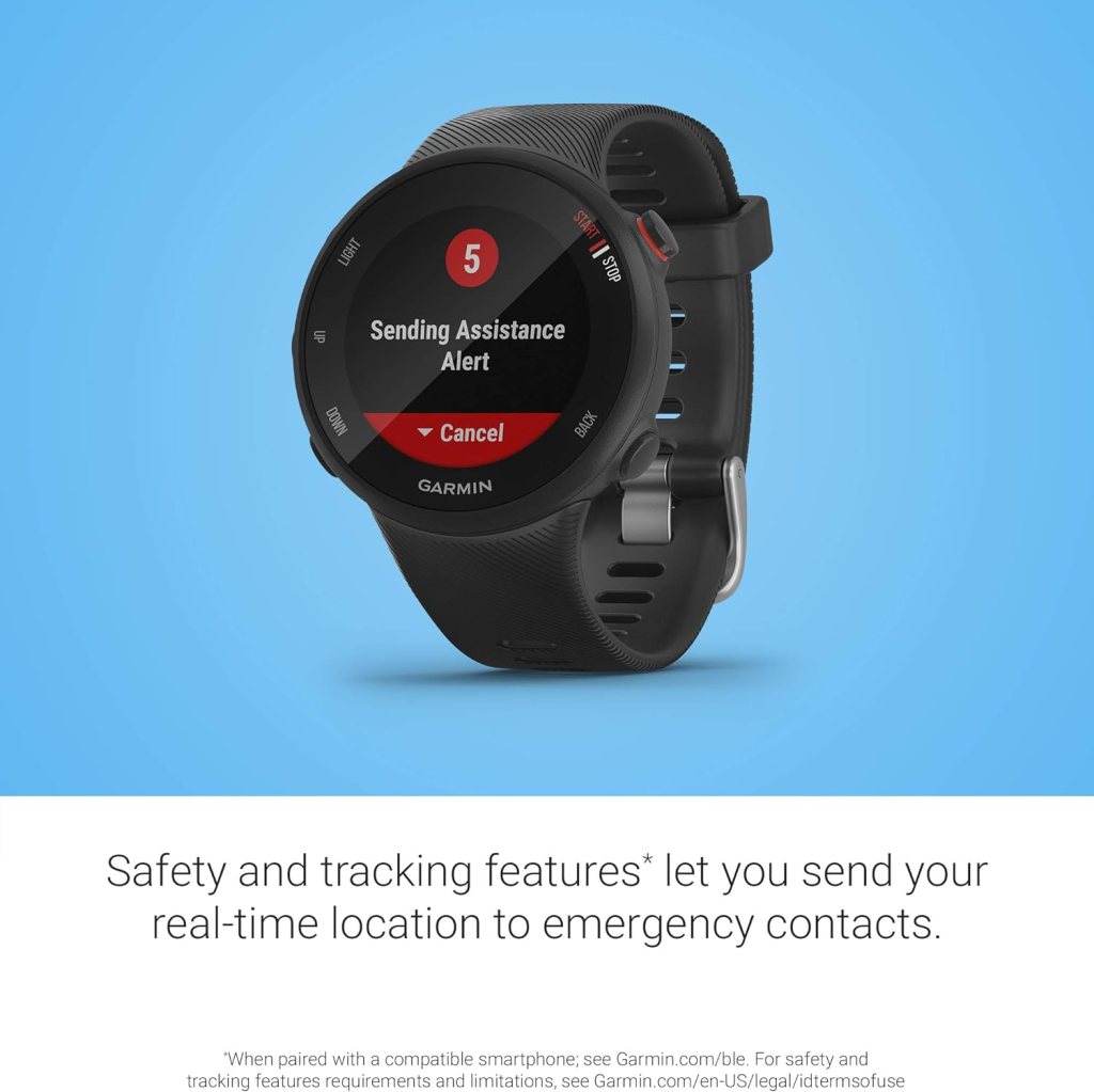 Garmin Forerunner 45, 42mm Easy-to-Use GPS Running Watch with Garmin Coach Free Training Plan Support, Red