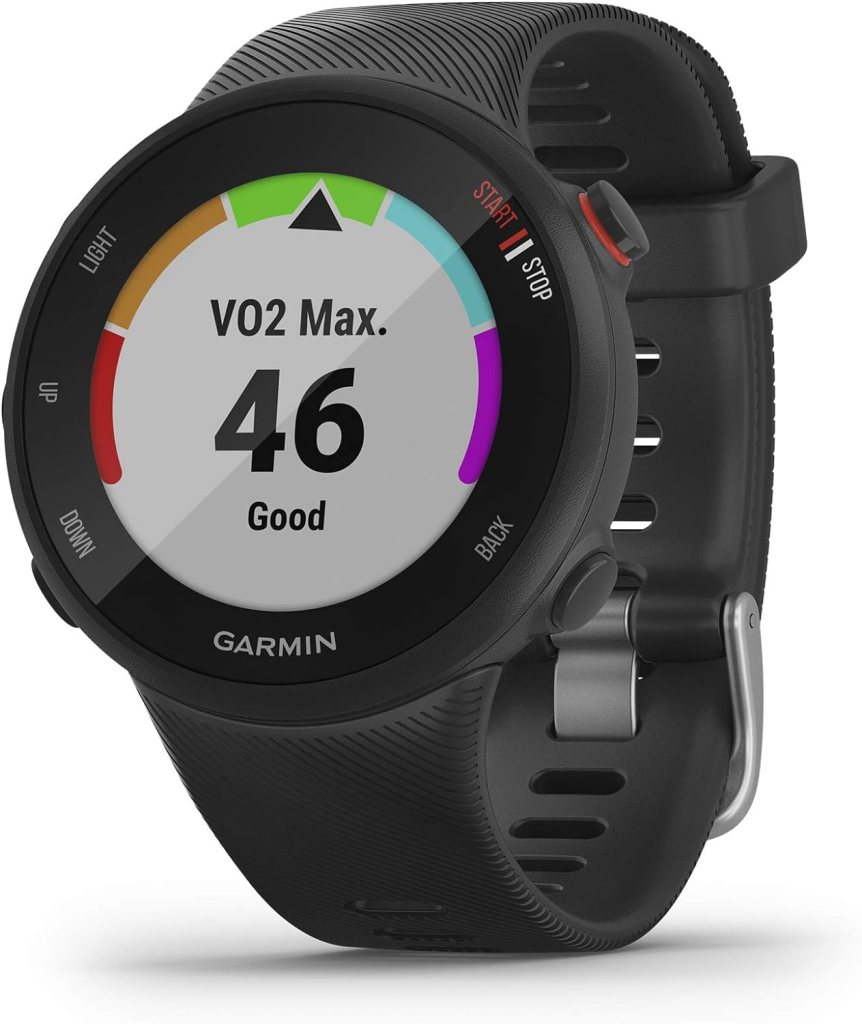 Garmin Forerunner 45, 42mm Easy-to-Use GPS Running Watch with Garmin Coach Free Training Plan Support, Red