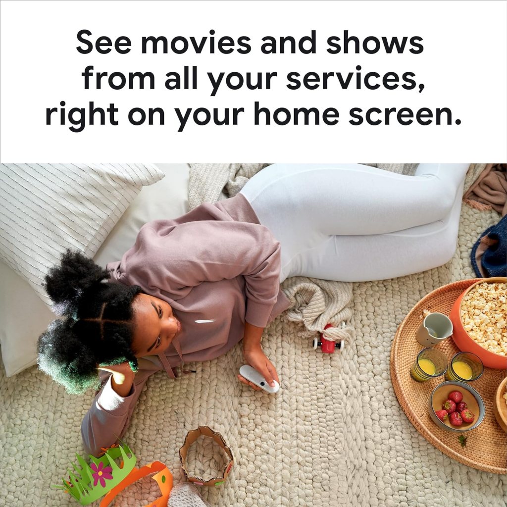 Google Chromecast with Google TV (4K)- Streaming Stick Entertainment with Voice Search - Watch Movies, Shows, and Live TV in 4K HDR - Snow Google Chromecast with Google TV (4K)- Streaming Stick Entertainment with Voice Search - Watch Movies, Shows, and Live TV in 4K HDR - Snow