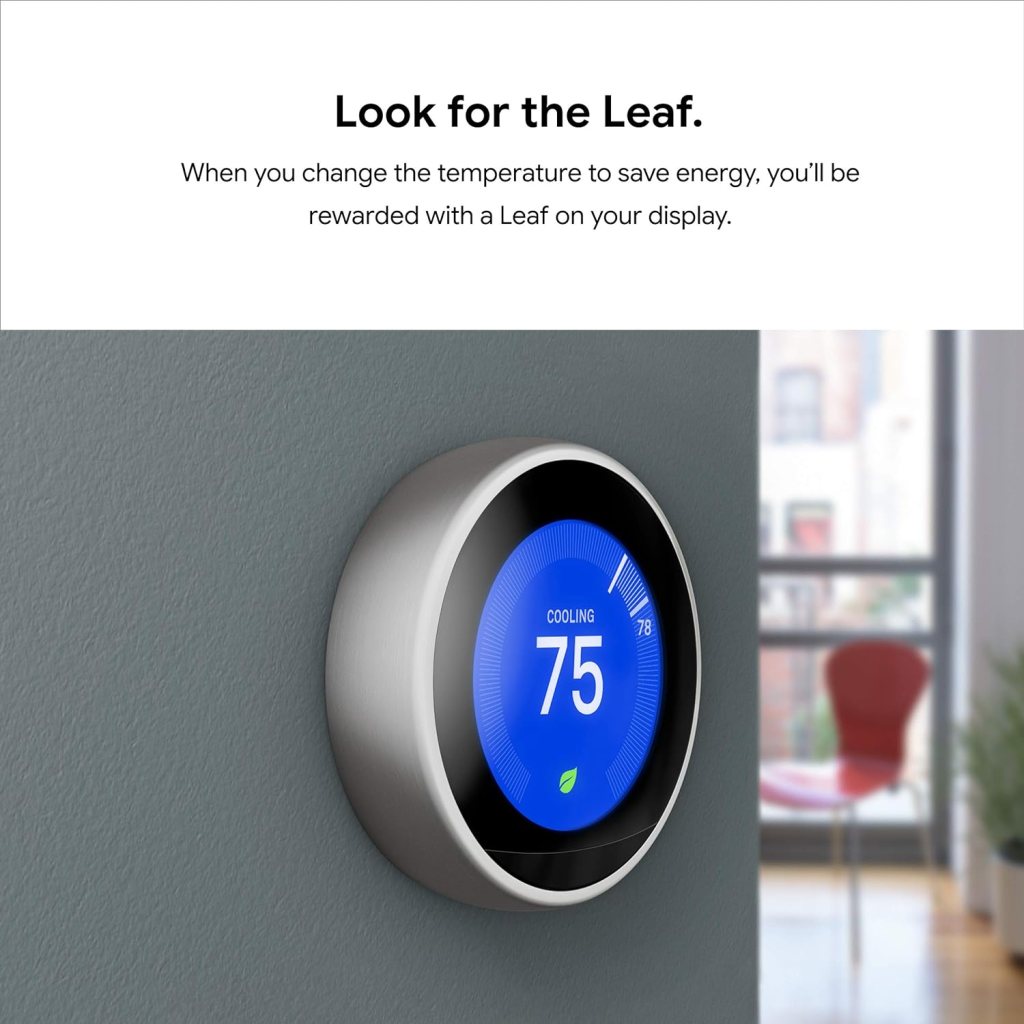 Google Nest Learning Thermostat - Programmable Smart Thermostat for Home - 3rd Generation Nest Thermostat - Works with Alexa - Stainless Steel Google Nest Learning Thermostat - Programmable Smart Thermostat for Home - 3rd Generation Nest Thermostat - Works with Alexa - Stainless Steel