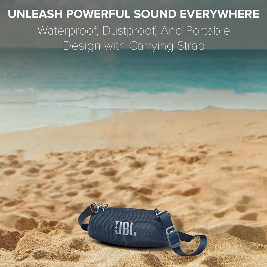 JBL Xtreme 3 Portable Bluetooth Speaker - Powerful Sound Deep Bass - IP67 Waterproof - Pair with Multiple Speakers - Wireless Speaker Bundle with Megen Protective Hardshell Case (Blue) JBL Xtreme 3 Portable Bluetooth Speaker - Powerful Sound Deep Bass - IP67 Waterproof - Pair with Multiple Speakers - Wireless Speaker Bundle with Megen Protective Hardshell Case (Blue)