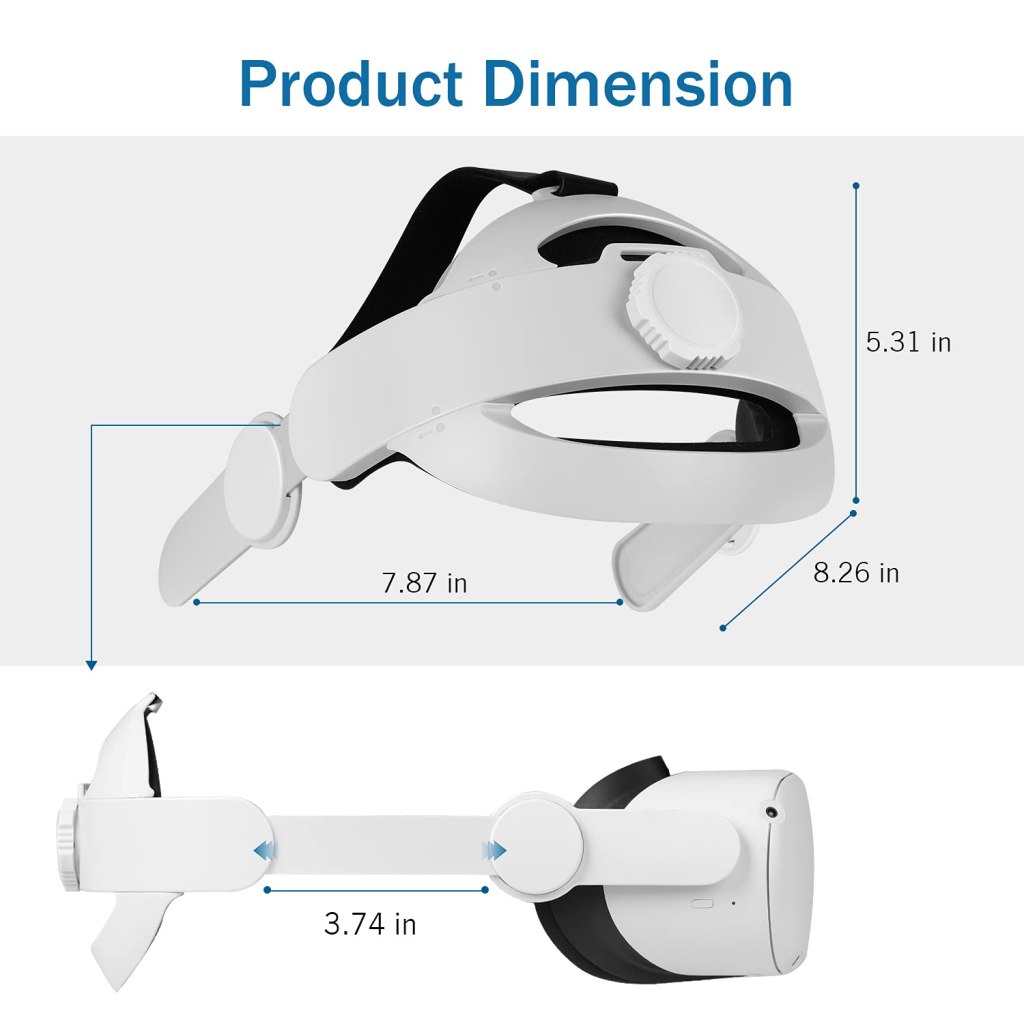 Kuject 3 in 1 Accessoris Set for Quest 3, Comfort Head Strap with Adjustable Hinge, Silicone Face Pad Cover, Shell Protective Cover, VR Accessories Bundle Compatible with Quest 3