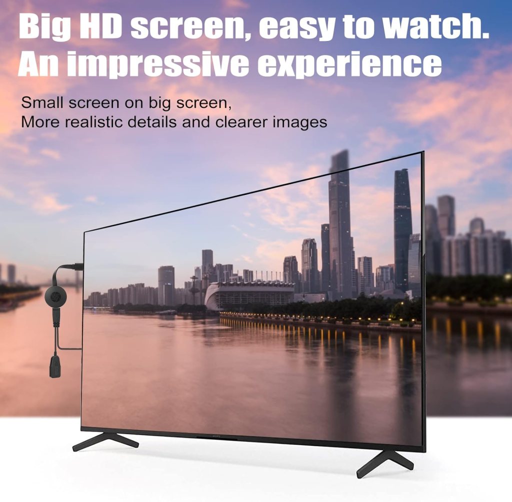 Miracast Dongle,Wireless HDMI Display Dongle Adapter, Screen Mirroring Adapter for i-Phone, i-Pad, Android, Tablet, Laptop, Window to HDTV/Monitor/Projector, Compatible Miracast, Air Play, DLNA