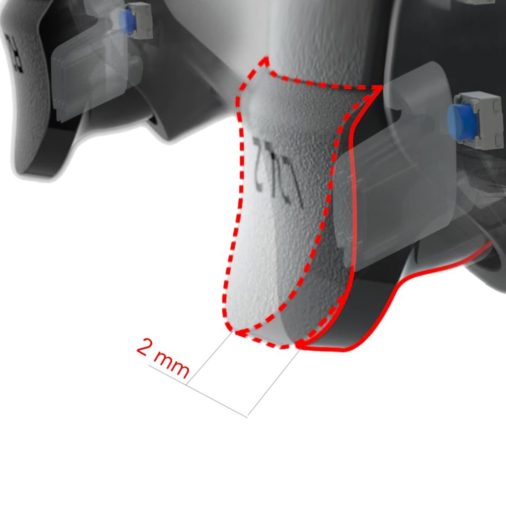 MODDEDZONE Smart Extreme Modded Controller + Anti Recoil | Back Remappable Paddles | Interchangeable Thumbsticks | Hair Triggers | Tactical Buttons | Compatible with PS5 Console  PC | APP controlled (White)