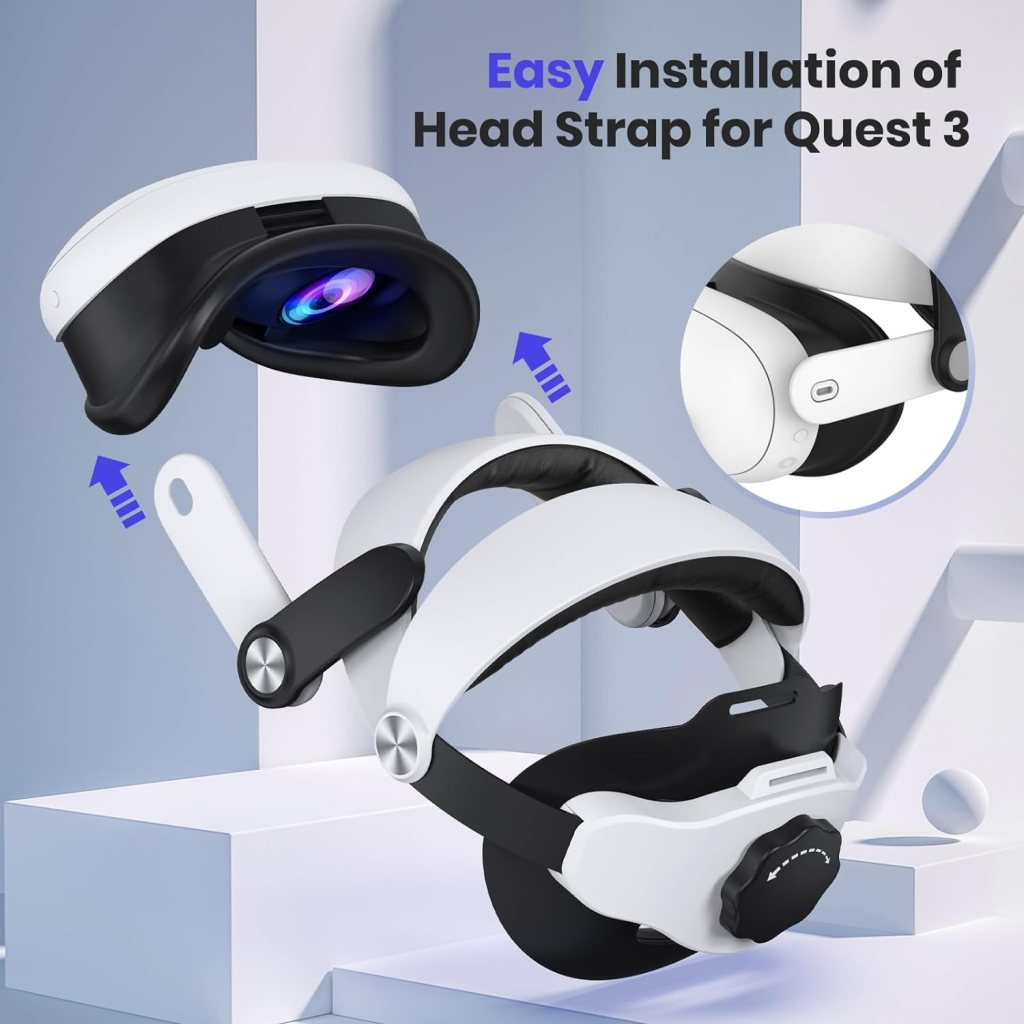 NEWENMO Adjustable Elite Strap Compatible with Quest 3 Enhanced Support and Comfort, Upgraded for Meta Quest 3 Head Strap Reduce Head Pressure, Protective Head Strap for Quest 3 Accessories in VR NEWENMO Adjustable Elite Strap Compatible with Quest 3 Enhanced Support and Comfort, Upgraded for Meta Quest 3 Head Strap Reduce Head Pressure, Protective Head Strap for Quest 3 Accessories in VR
