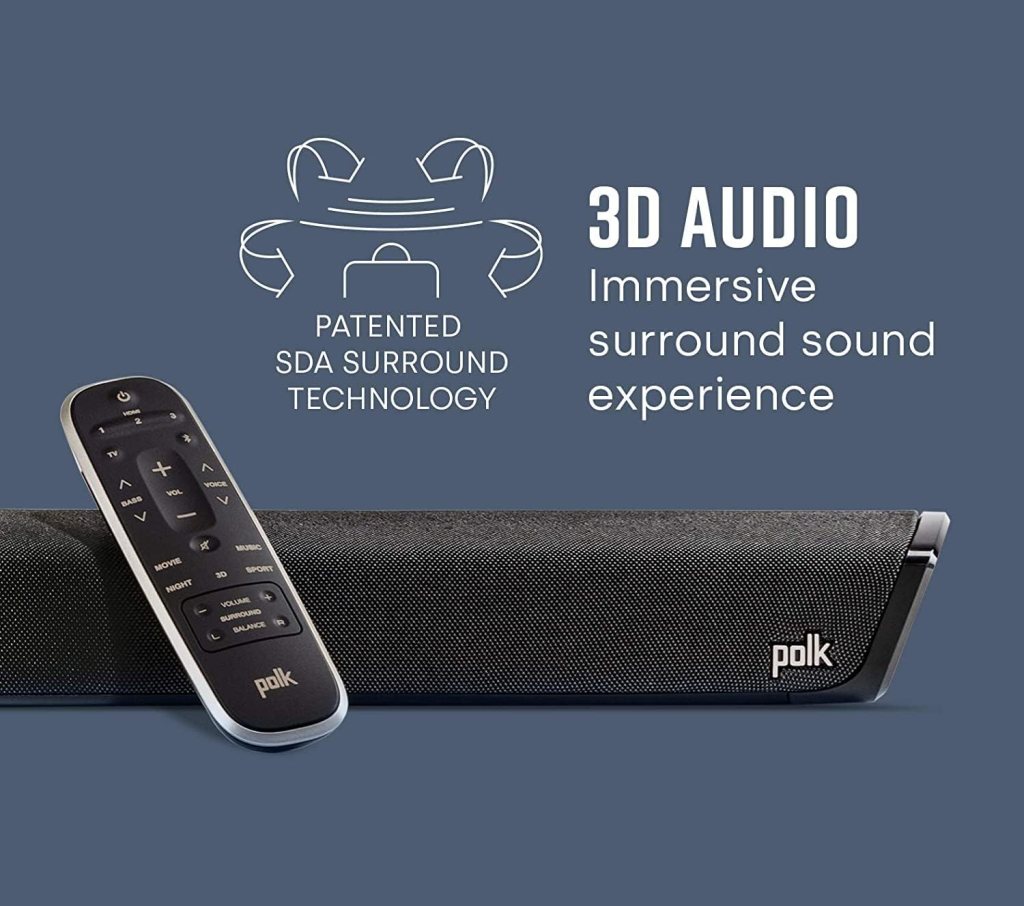 Polk Audio MagniFi 2 Sound Bar + SR2 Wireless Surround Sound Speakers Bundle, Black