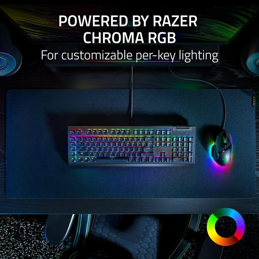 Razer BlackWidow V4 Pro Wired Mechanical Gaming Keyboard: Yellow Switches - Linear  Silent - Doubleshot ABS Keycaps - Command Dial - Programmable Macros - Chroma RGB - Magnetic Wrist Rest