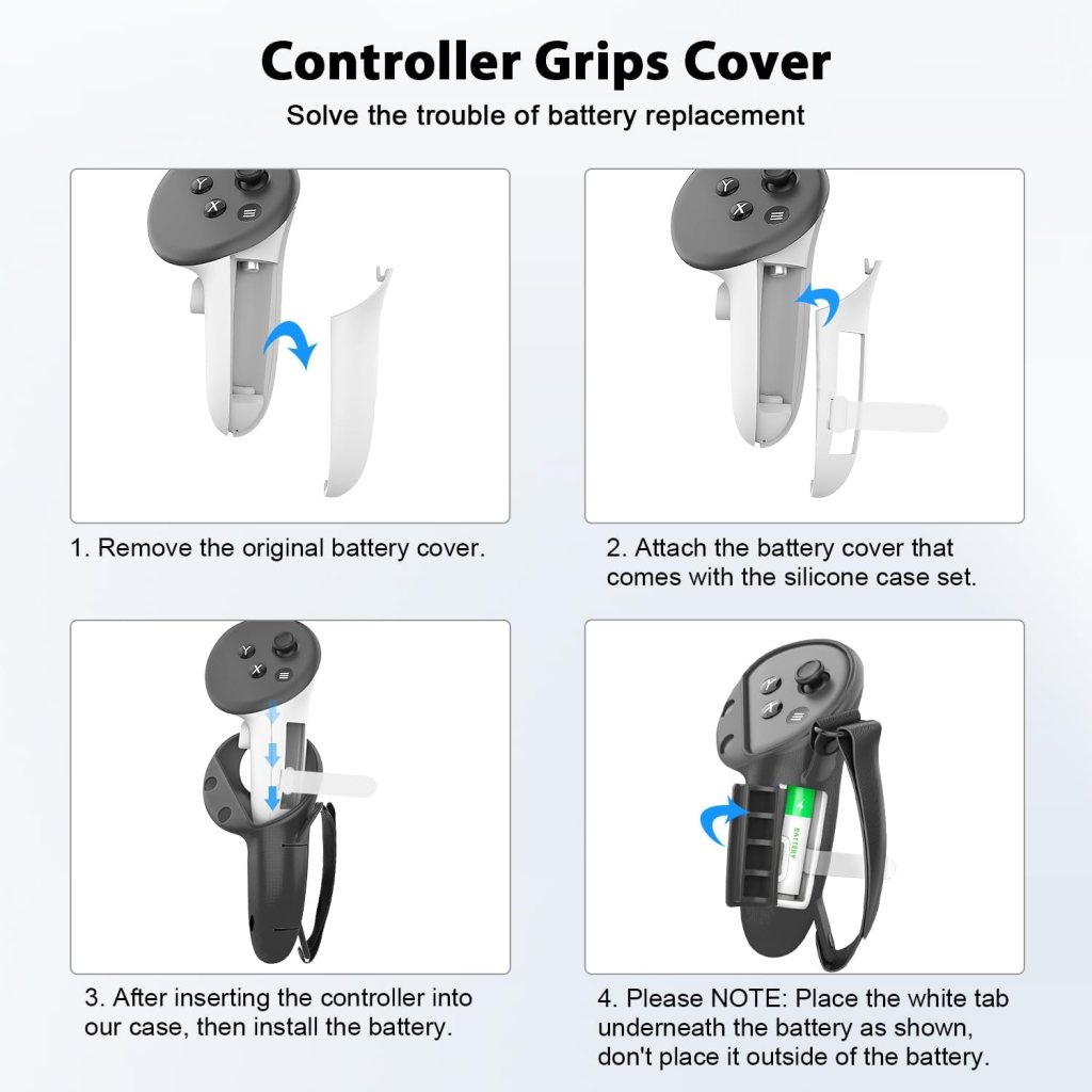 Relohas Deluxe 5 in 1 Silicone Accessories for Meta Quest 3, VR Protective Case Set for Oculus Quest 3, Controller Grip Cover, VR Shell Cover, Face Cover, Gifts for Christmas  Halloween (Orange)