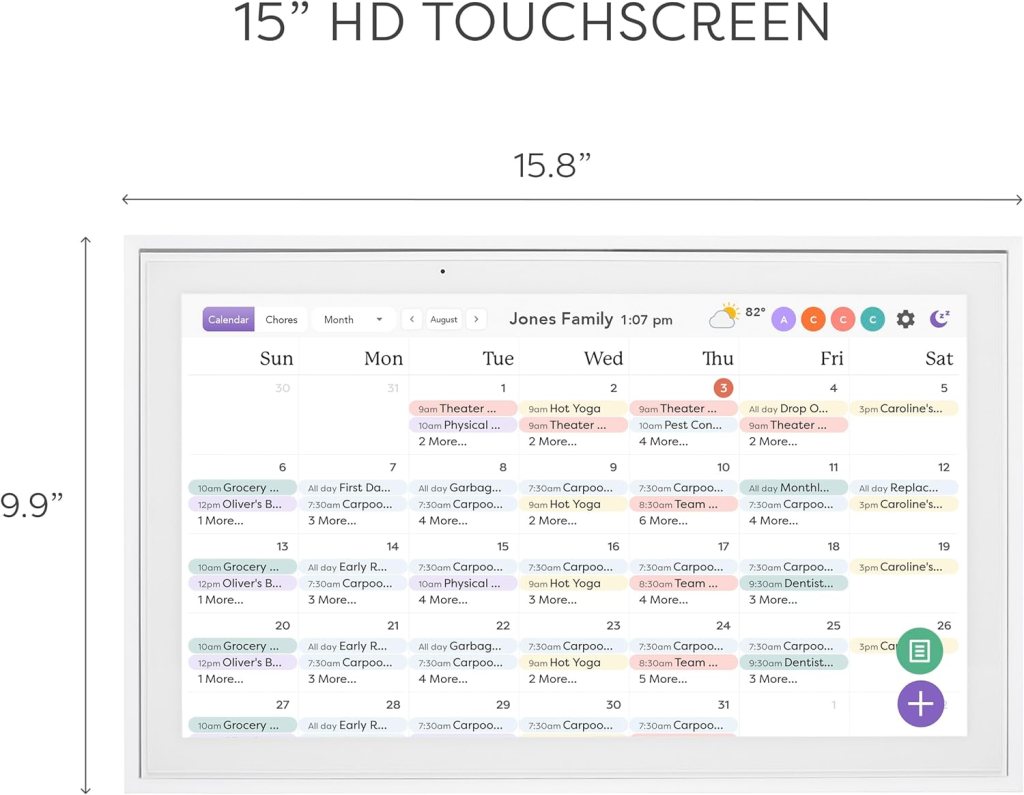 Skylight Calendar: 15 inch Digital Calendar Chore Chart, Smart Touchscreen Interactive Display for Family Schedules - Wall Mount Included Skylight Calendar: 15 inch Digital Calendar Chore Chart, Smart Touchscreen Interactive Display for Family Schedules - Wall Mount Included
