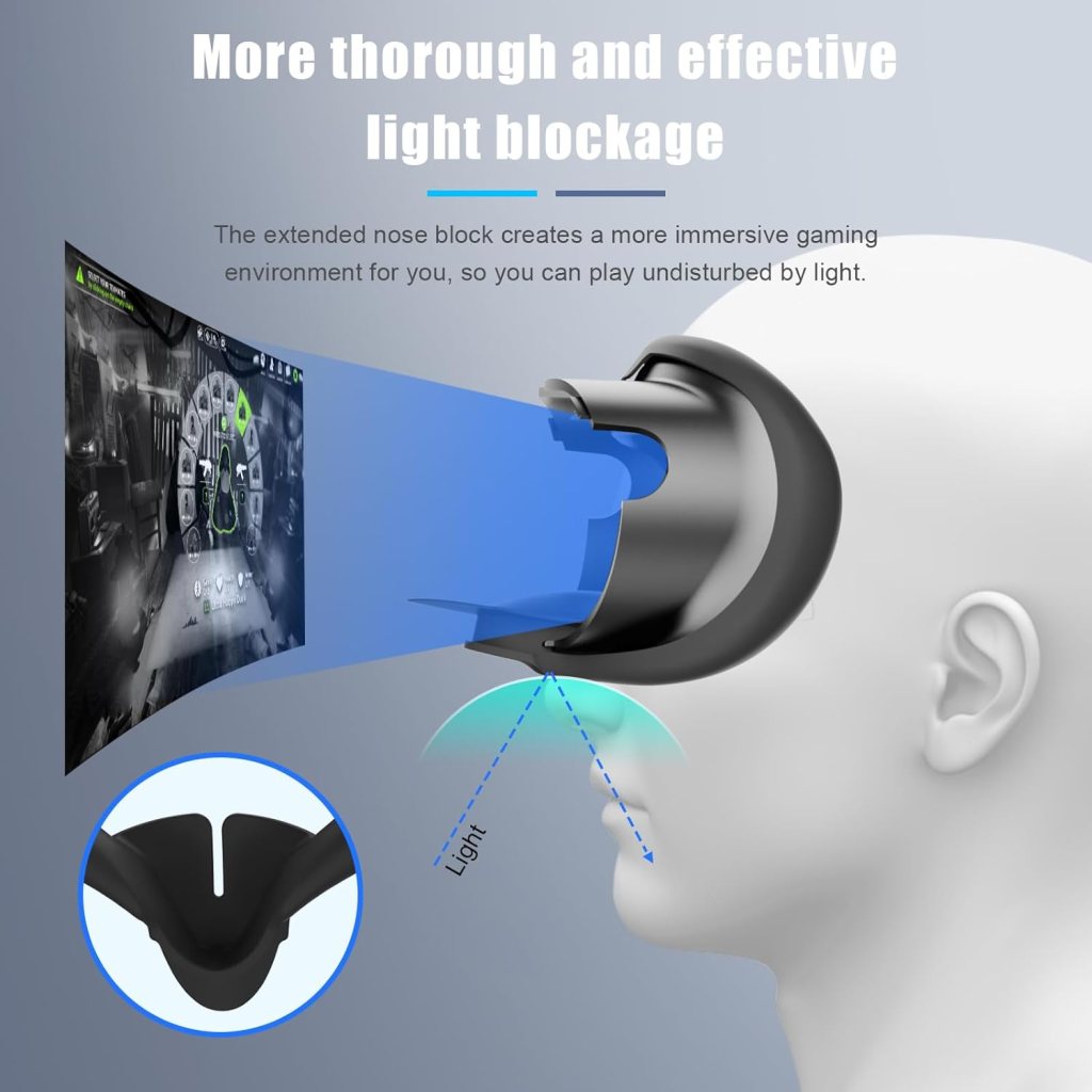 VR Touch Controller Grip Cover for Meta Quest 3 Accessories, Silicone Headset Cover, Face Cover, Protective Lens Cover, Anti-Throw Accessories Set for Quest 3(Black)