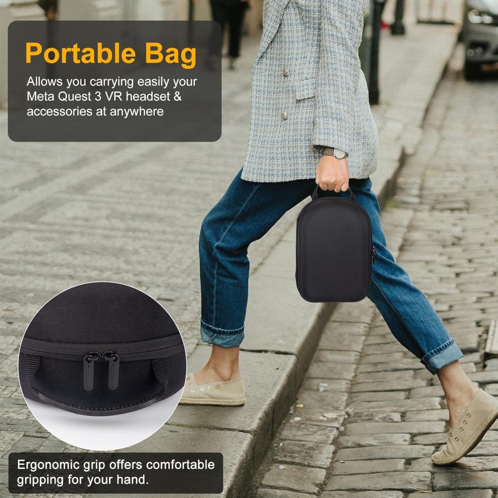 XINGFUDAO Case for Meta Quest 3 VR Headset with Elite Straps Gaming Console XINGFUDAO Case for Meta Quest 3 VR Headset with Elite Straps Gaming Console