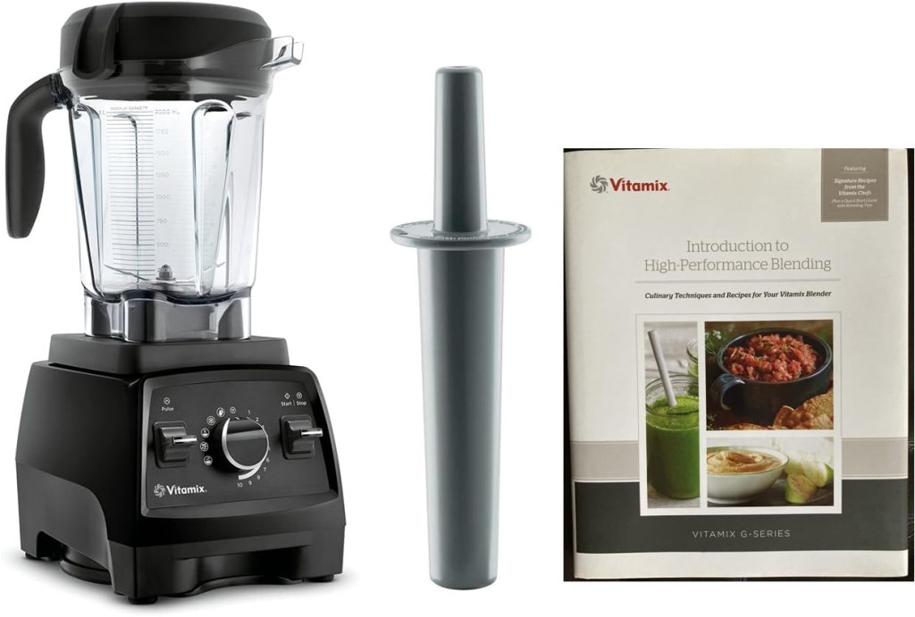 Newest 2024 Vitamix Professional Series 750 Blender Pro 750, 64 oz. Self-Cleaning Low-Profile Container, Professional-Grade, Programs Settings, Stainless-Steel Blades, with Recipes Book + Mini-Tamper