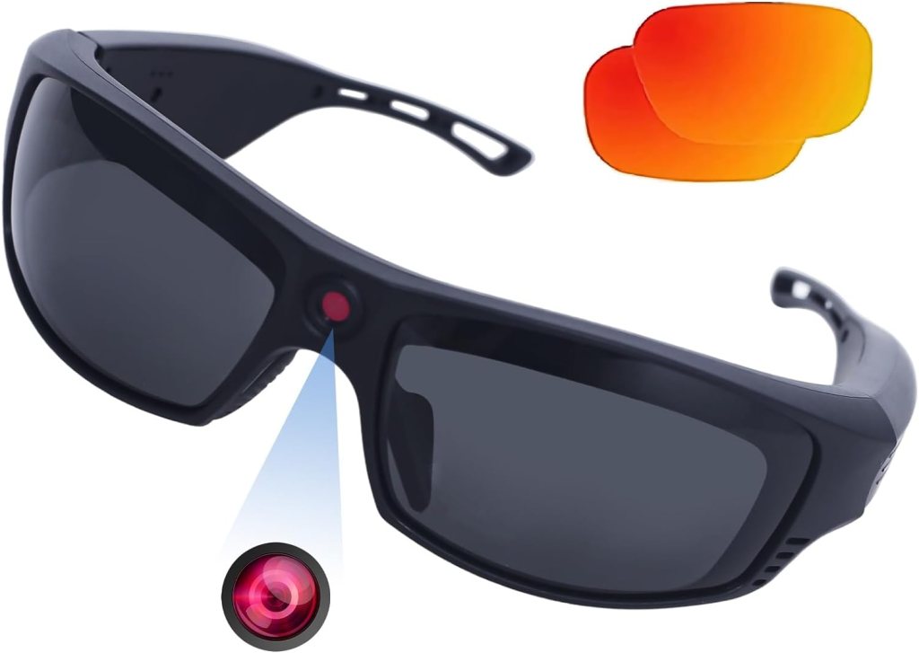 REEDTOCK Music Camera Glasses 1080P Smart Sunglasses Video Glasses With Bluetooth-Headset, Easy Wear Wireless Music Speaker, Sports Action Camera for Biking, Skiing, Motorcycling, Fishing, Travelling