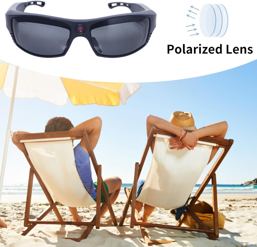 REEDTOCK Music Camera Glasses 1080P Smart Sunglasses Video Glasses With Bluetooth-Headset, Easy Wear Wireless Music Speaker, Sports Action Camera for Biking, Skiing, Motorcycling, Fishing, Travelling