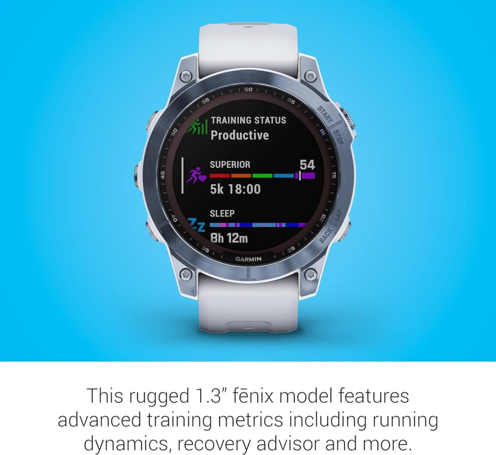Garmin 010-02540-00 fenix 7, adventure smartwatch, rugged outdoor watch with GPS, touchscreen, health and wellness features, silver with graphite band Garmin 010-02540-00 fenix 7, adventure smartwatch, rugged outdoor watch with GPS, touchscreen, health and wellness features, silver with graphite band