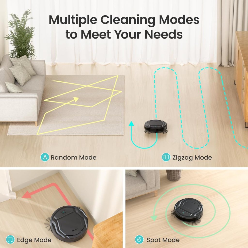 Lefant Robot Vacuum Cleaner with 2200Pa Powerful Suction,Tangle-Free,Wi-Fi/App/Alexa,Featured 6 Cleaning Modes,Self-Charging Slim Robotic Vacuum Cleaner, Ideal for Pet Hair, Hard Floor M210 Pro