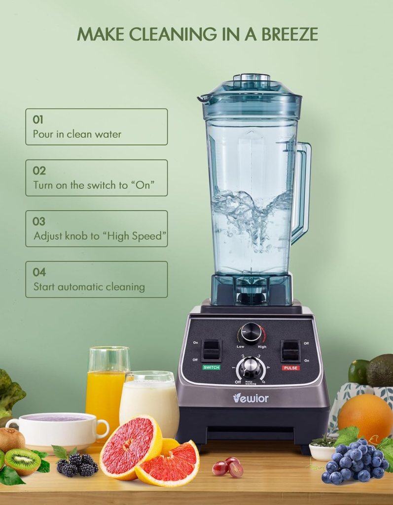 VEWIOR 2200W Blenders for Kitchen, Professional Blender with 68oz Tritan Container 27oz To-Go Cup, Countertop Blender for Shakes and Smoothies VEWIOR 2200W Blenders for Kitchen, Professional Blender with 68oz Tritan Container 27oz To-Go Cup, Countertop Blender for Shakes and Smoothies