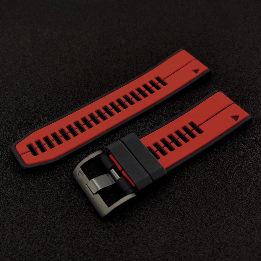 Abanen Quick Fit 26mm Silicone Watch Bands for Garmin Fenix 7X / Fenix 6X / Fenix 5X / Instinct 2X,Soft Sport Bicolor Waterproof Wristband Strap for Garmin Enduro 2, epix Pro 51mm,Tactix 7 Pro