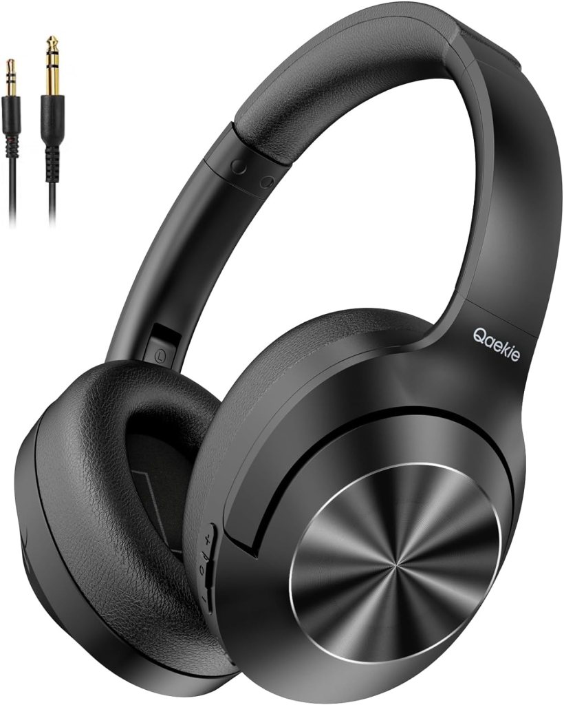Active Noise Cancelling Headphones - 100H Playtime Wireless Over Ear Bluetooth Headphones Deep Bass, Noise Canceling Wireless Headphones with Mic, HiFi Audio for Adults Travel/Home/Office