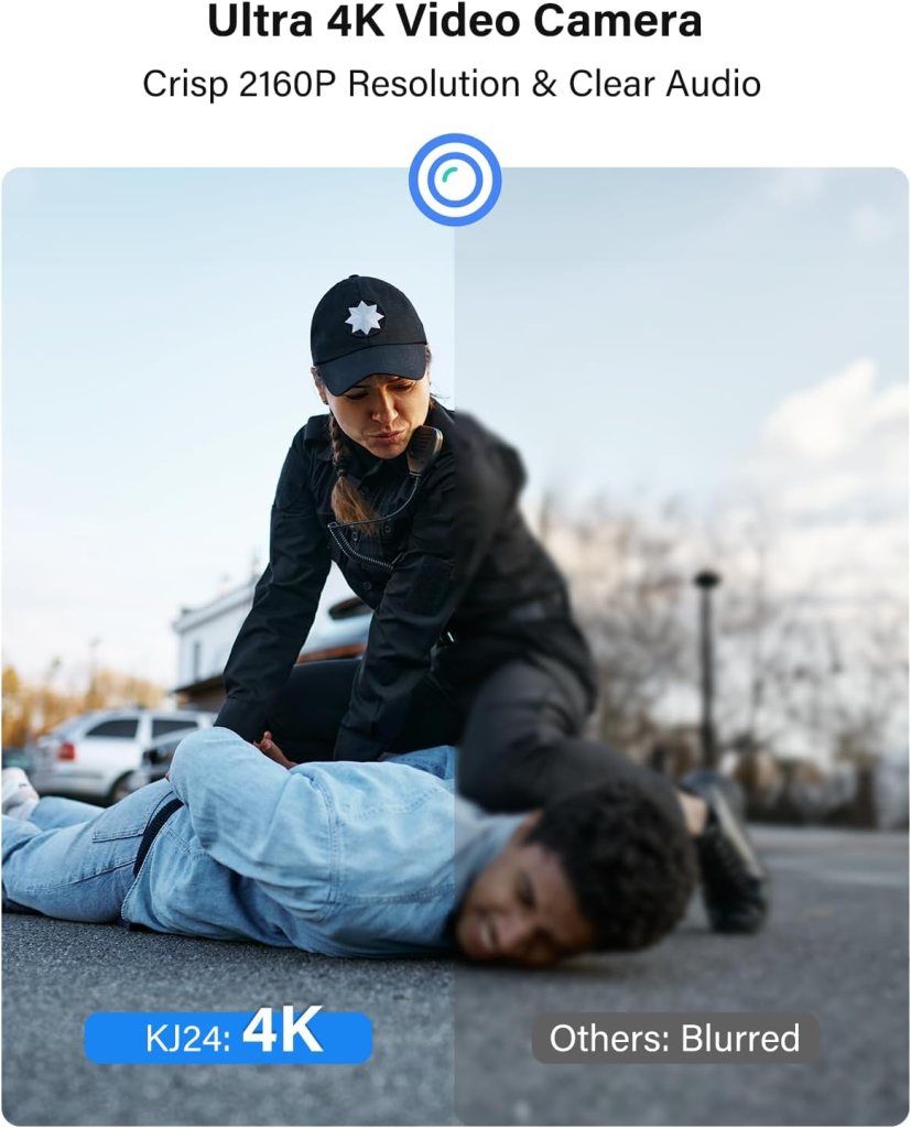 BOBLOV KJ24 128GB 4K/2160P Body Worn Camera, GPS Camcorder, Built-in 4000mAh Large Battery for 13Hrs Video Recording with Audio, Body Worn Camera for Quick Evidence Collection, Law Enforcement Records BOBLOV KJ24 128GB 4K/2160P Body Worn Camera, GPS Camcorder, Built-in 4000mAh Large Battery for 13Hrs Video Recording with Audio, Body Worn Camera for Quick Evidence Collection, Law Enforcement Records