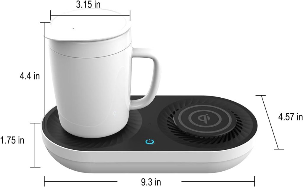 Coffee Mug Warmer, MINXUE Drink Cooler with Wireless Charger for Home Office Desk Use,Warming, Cooling and Charging All in 1 Coffee Mug Warmer, MINXUE Drink Cooler with Wireless Charger for Home Office Desk Use,Warming, Cooling and Charging All in 1