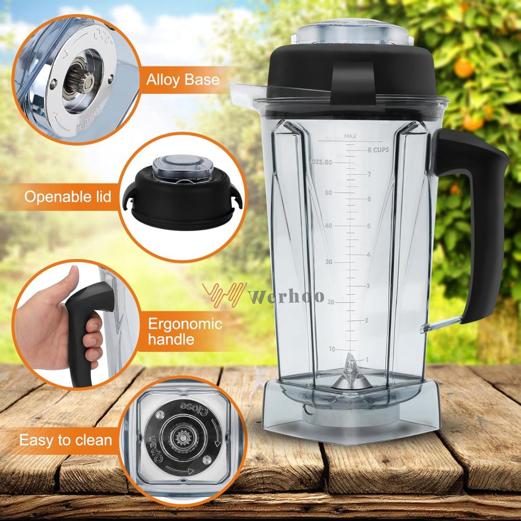 For vitamix Blender Pitcher Replace 5200 5300 6000 6300 6500 5000 5500 7500 4500 A2300 2500 3300 3500 Pro200 500 750 780 E310 320 E520 Vita-Prep ECT,for vitamix Blender Container Jar Cup,3YR Warranty For vitamix Blender Pitcher Replace 5200 5300 6000 6300 6500 5000 5500 7500 4500 A2300 2500 3300 3500 Pro200 500 750 780 E310 320 E520 Vita-Prep ECT,for vitamix Blender Container Jar Cup,3YR Warranty