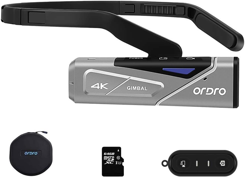 ORDRO 4K Video Camera FPV Vlog Camera Camcorder EP7 4K 60FPS Wearable Video Camera Recorder with Gimbal Stabilizer Remote Control Carrying Case and 64GB MicroSDXC U3 Card ORDRO 4K Video Camera FPV Vlog Camera Camcorder EP7 4K 60FPS Wearable Video Camera Recorder with Gimbal Stabilizer Remote Control Carrying Case and 64GB MicroSDXC U3 Card
