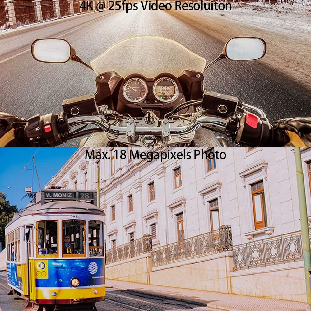 ORDRO Camcorder 4K Head Mounted Camera EP6 Wearable Video Camera FHD 1080P 60FPS Vlog Camera Recorder WiFi Hands-Off Camera Webcam (32GB MicroSDHC U1 Memory Card Included)