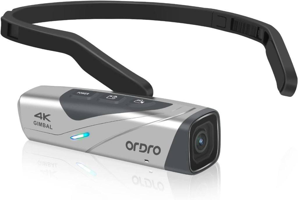 ORDRO EP8 Wearable Camera Hands-Free POV Capture, Ultra HD 4K 60fps Camcorder with 1/2.8 Sensor, 2-Axis Gimbal Stabilizer, 2.4/5G WiFi, Support Type-C Fast Charge, Ideal for Vlog Travel ORDRO EP8 Wearable Camera Hands-Free POV Capture, Ultra HD 4K 60fps Camcorder with 1/2.8 Sensor, 2-Axis Gimbal Stabilizer, 2.4/5G WiFi, Support Type-C Fast Charge, Ideal for Vlog Travel