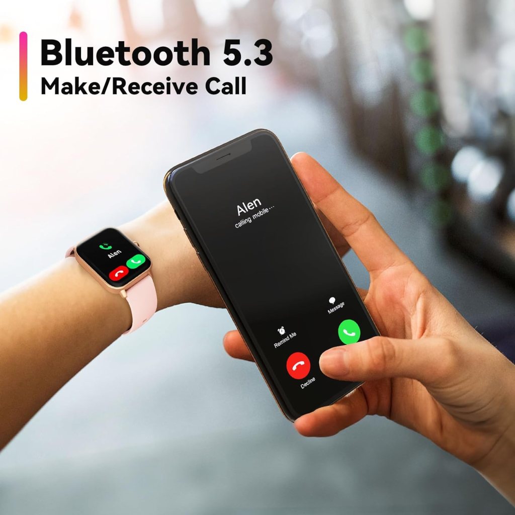 ENOMIR Smart watch for Women Men with Bluetooth Call,Smartwatch with Alexa Built-in,Heart Rate SpO2 Sleep Monitor,5ATM Waterproof,Step Calorie Activity Trackers and Smartwatches for iOSAndroid Phones