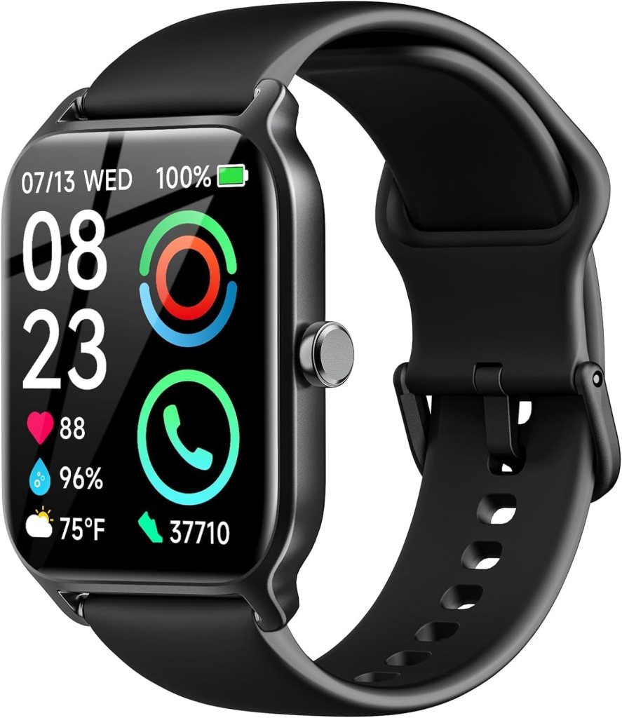Fitpolo Smart Watch for Men Women Android, Alexa Built-in [1.8 HD Screen] IP68 Waterproof Fitness Watch Bluetooth Call for Android  iPhone with Heart Rate/Sleep/SpO2 Monitor,105+ Sports Trackers