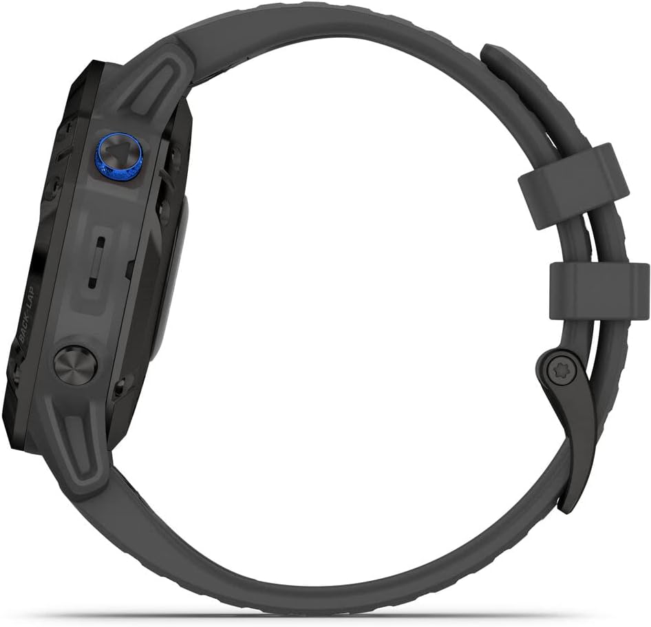 Garmin 010-02410-10 Fenix 6 Pro Solar Multisport GPS Smartwatch Black with Slate Gray Band Bundle with Premium 2 YR CPS Enhanced Protection Pack