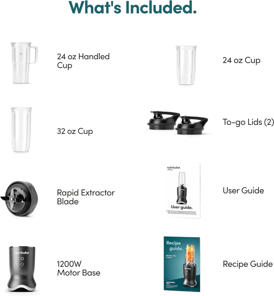 nutribullet Ultra Personal Blender NB50500, 32 oz, Gray
