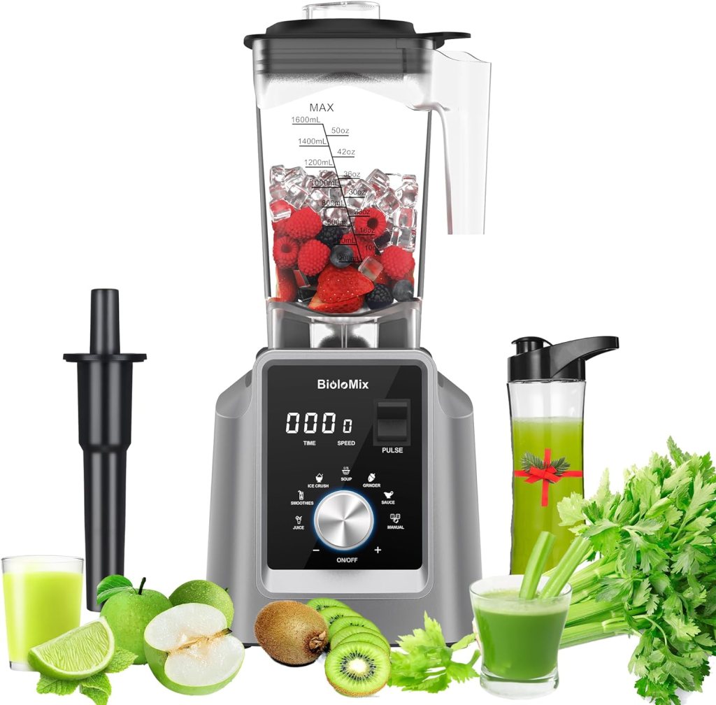 Professional Smoothie Blender, Countertop Blender,Commercial Blender 2200W High Power with 68oz Pitcher, Smart Presets,blenders for kitchen for smoothies.Ice, Soup,Frozen Dessert With 1 Juice Bottle