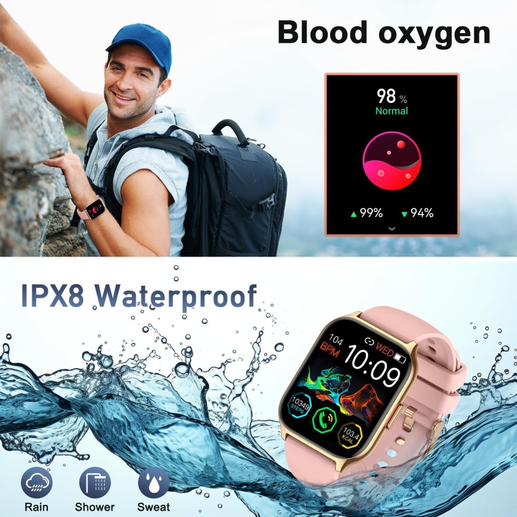 Smart Watch for Men Women Fitness: (Make/Answer Call) Bluetooth Smartwatch for Android Phones iPhone Outdoor Waterproof Digital Sport Running Watches Health Tracker Heart Rate Monitor Step Counter Smart Watch for Men Women Fitness: (Make/Answer Call) Bluetooth Smartwatch for Android Phones iPhone Outdoor Waterproof Digital Sport Running Watches Health Tracker Heart Rate Monitor Step Counter